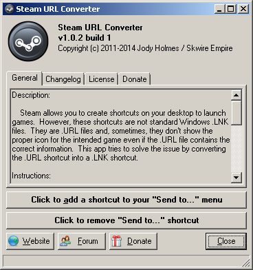 Windows 10 Steam URL Converter full
